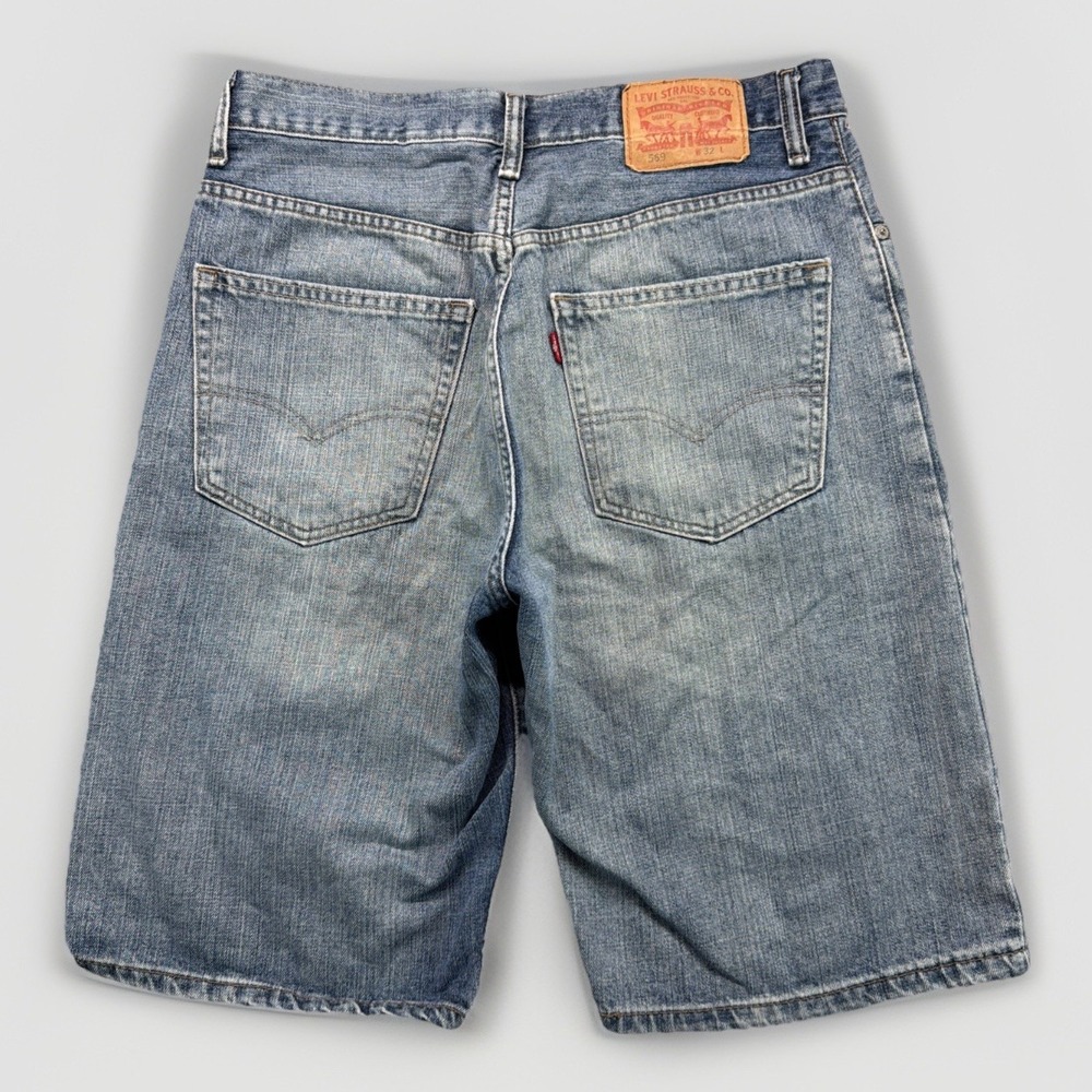 Levi's 569 Shorts Blue Jeans Size 32 Loose Straight Grunge Skater Baggy